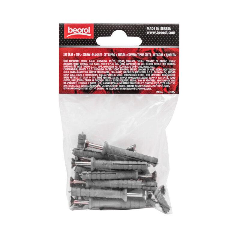 Beorol Сет штраф + типла 6x40мм, 15+15 парчиња  SETST6x40