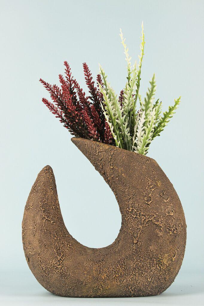 Декоративна вазна Aberto Design BK002, кафеава