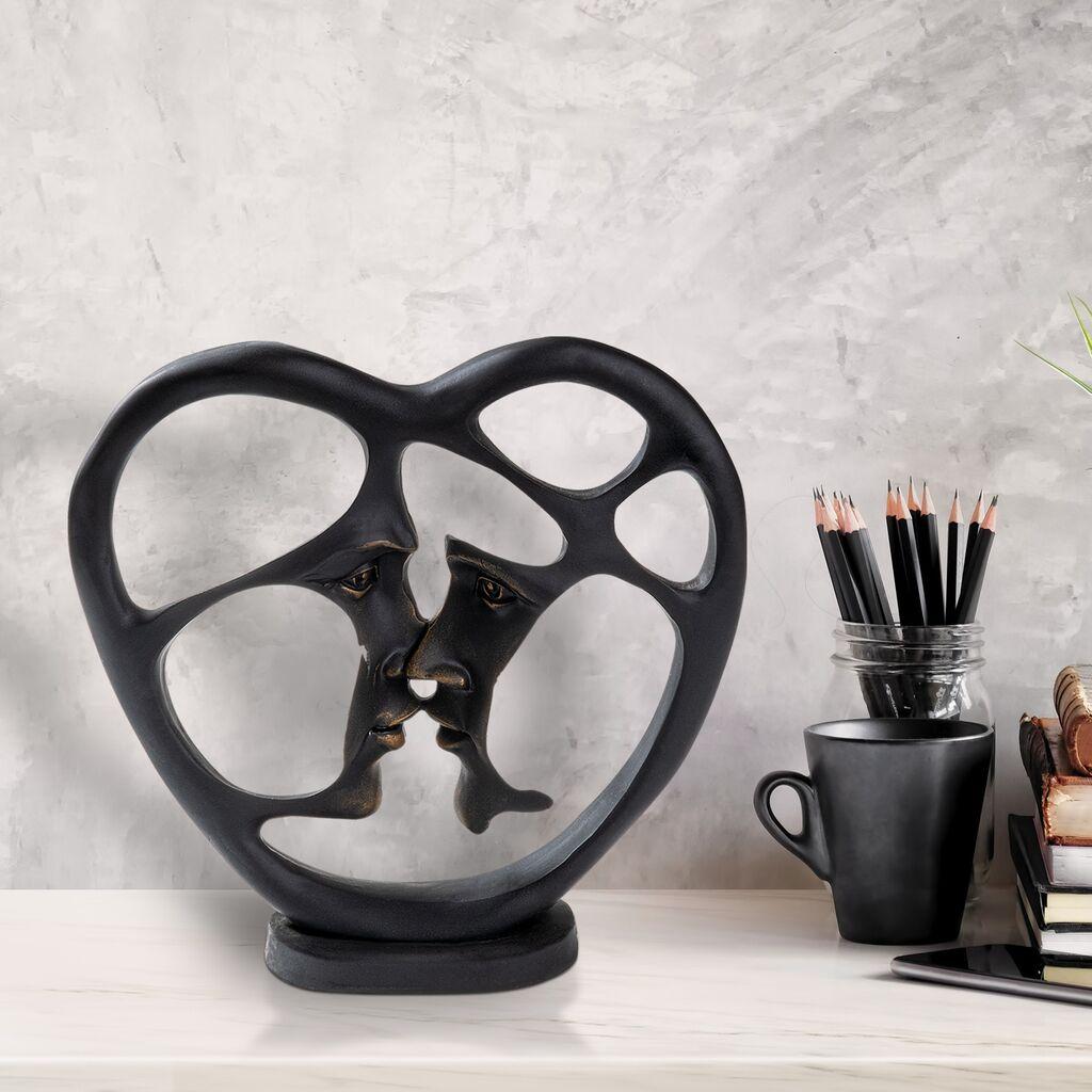 Декоративна фигура Љубов на Аберто Дизајн v2, 25 x 10 x 26 см, црна