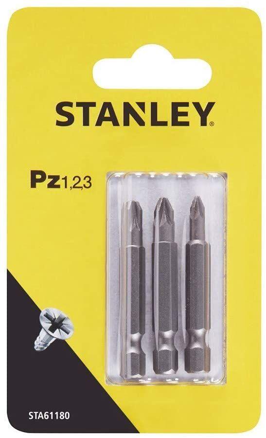 STANLEY Бит одвртувачи PZ1 PZ2 PZ3 3x50мм STANLEY  STA61180-XJ