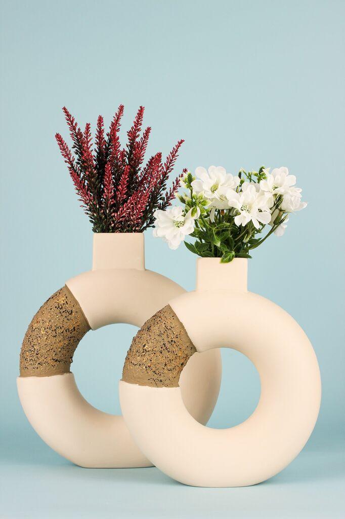 Комплет декоративни саксии Aberto Design BK010, крем боја