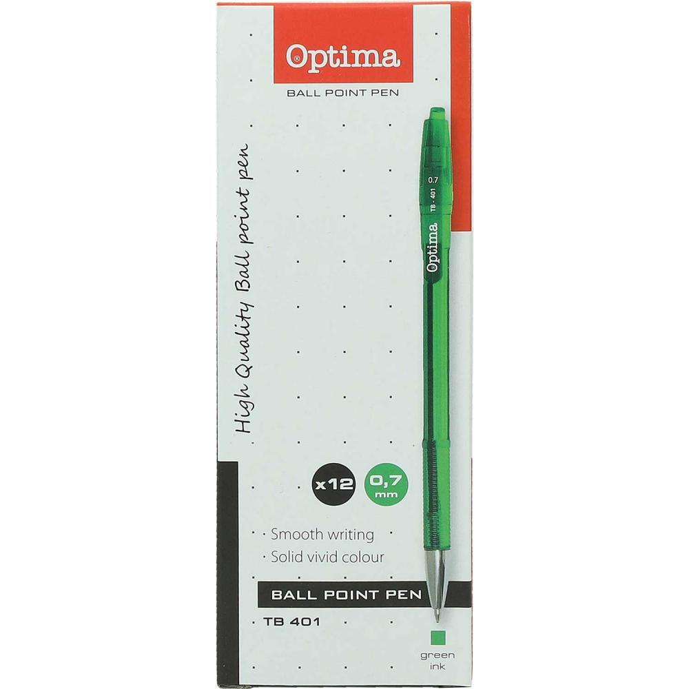 Optima Пенкало тб-401 зелено 1/12 10994