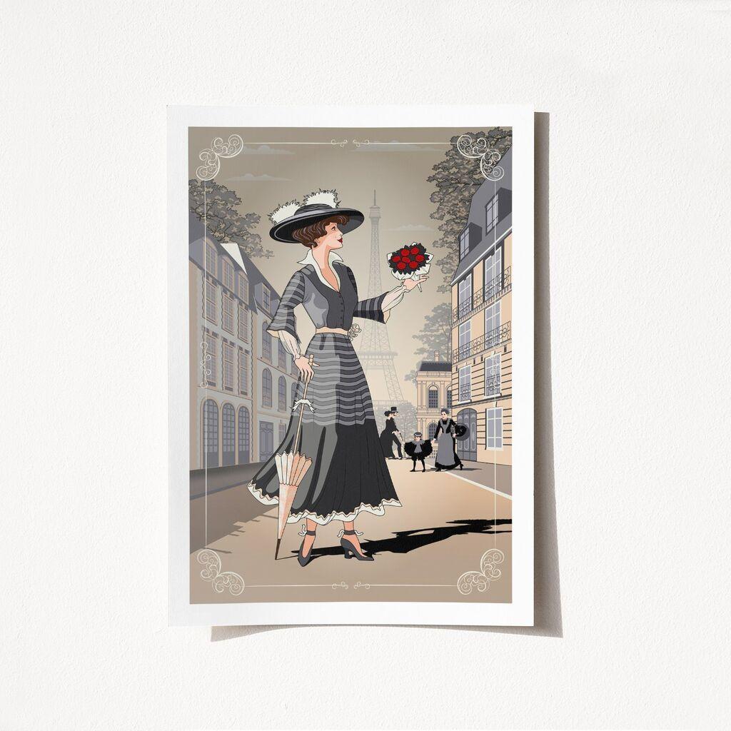 Постер „Валити" Франција Париз-1969, 21x29,7 см, шарен