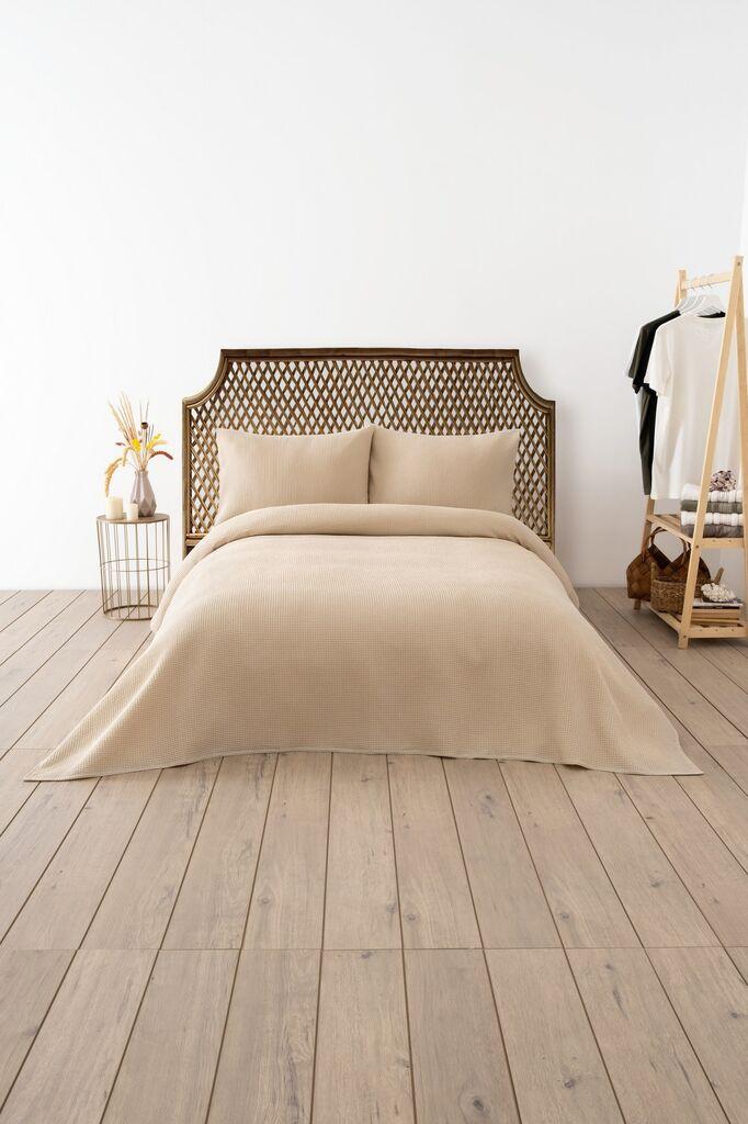 Вафли со прекривка L'essentiel Maison, 200x220 cm, беж