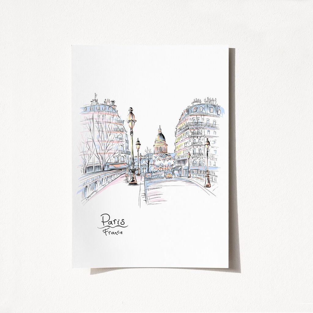 Постер Wallity France Paris-2029, 21x29,7 см, бел