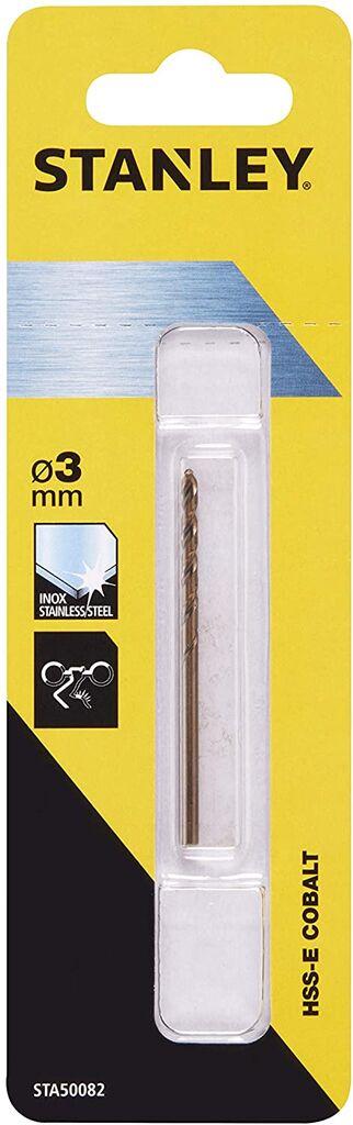 STANLEY Бургија за метал и инокс HSS-E 3мм COBALT STANLEY  STA50082-QZ