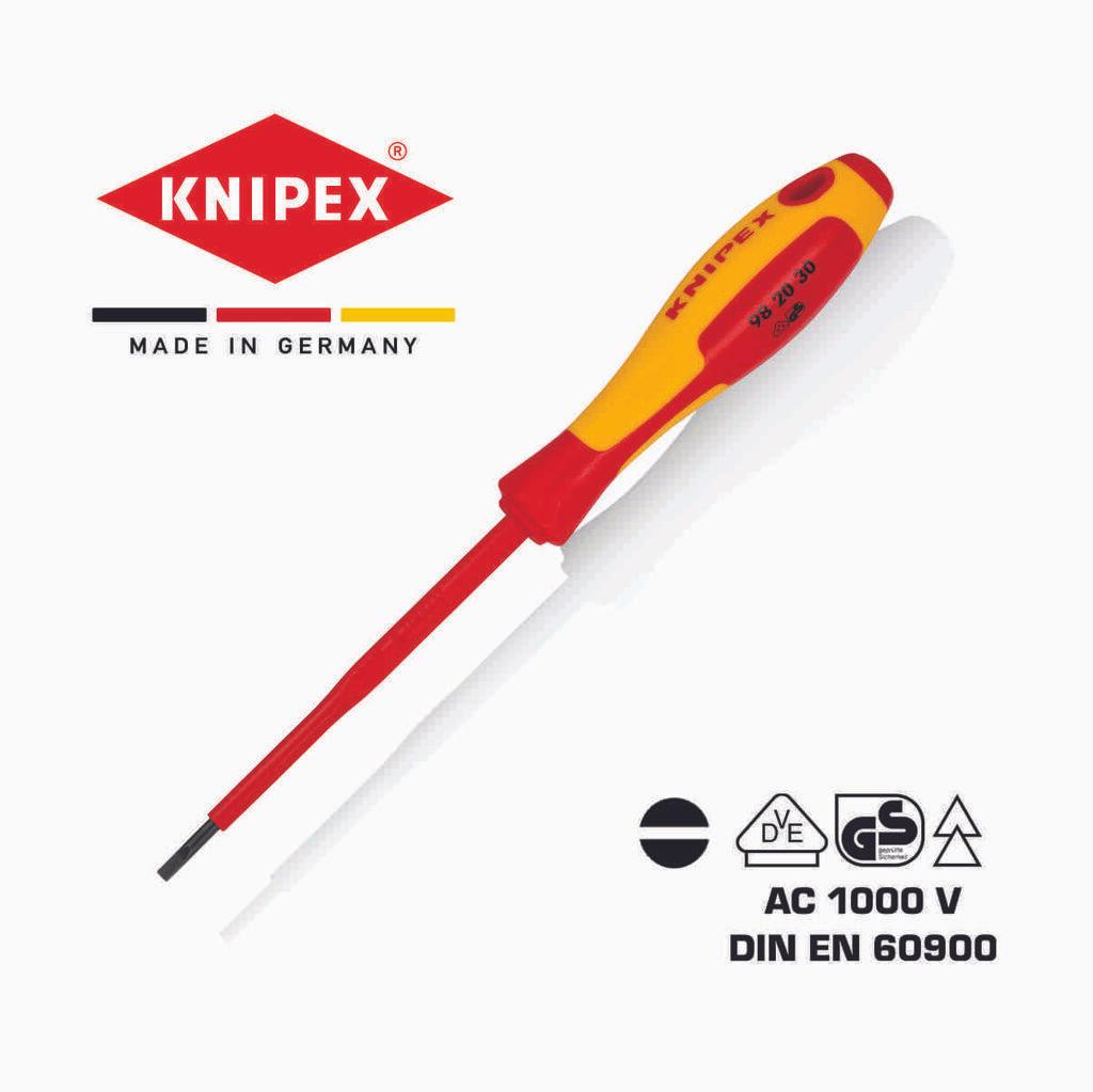 KNIPEX Електричарски одвртувач 3.0x202мм VDE 1000V Knipex  98-20-30