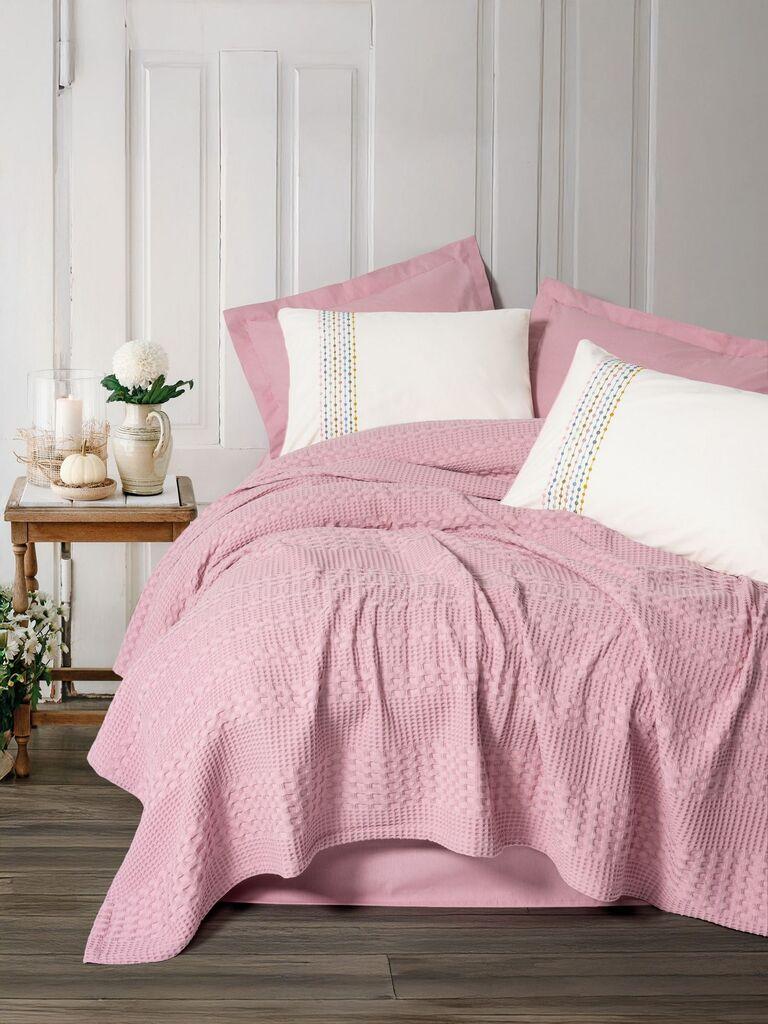 Комплет постелнина L'essentiel Maison Pebble, 220x230 cm, розова