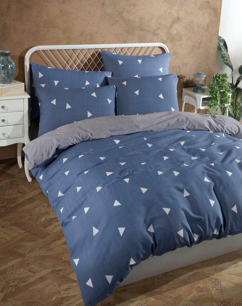 Геометриски комплет постелнина L'essentiel Maison, 200x220 cm, сина
