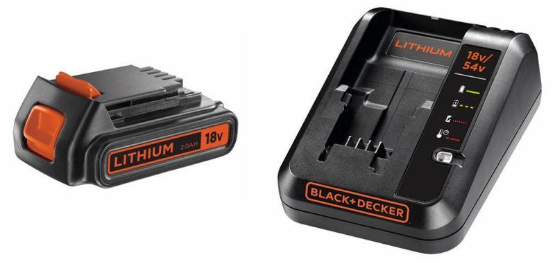 BLACK+DECKER Полнач 2A со батерија 18V 2Ah BD  BDC2A20-QW