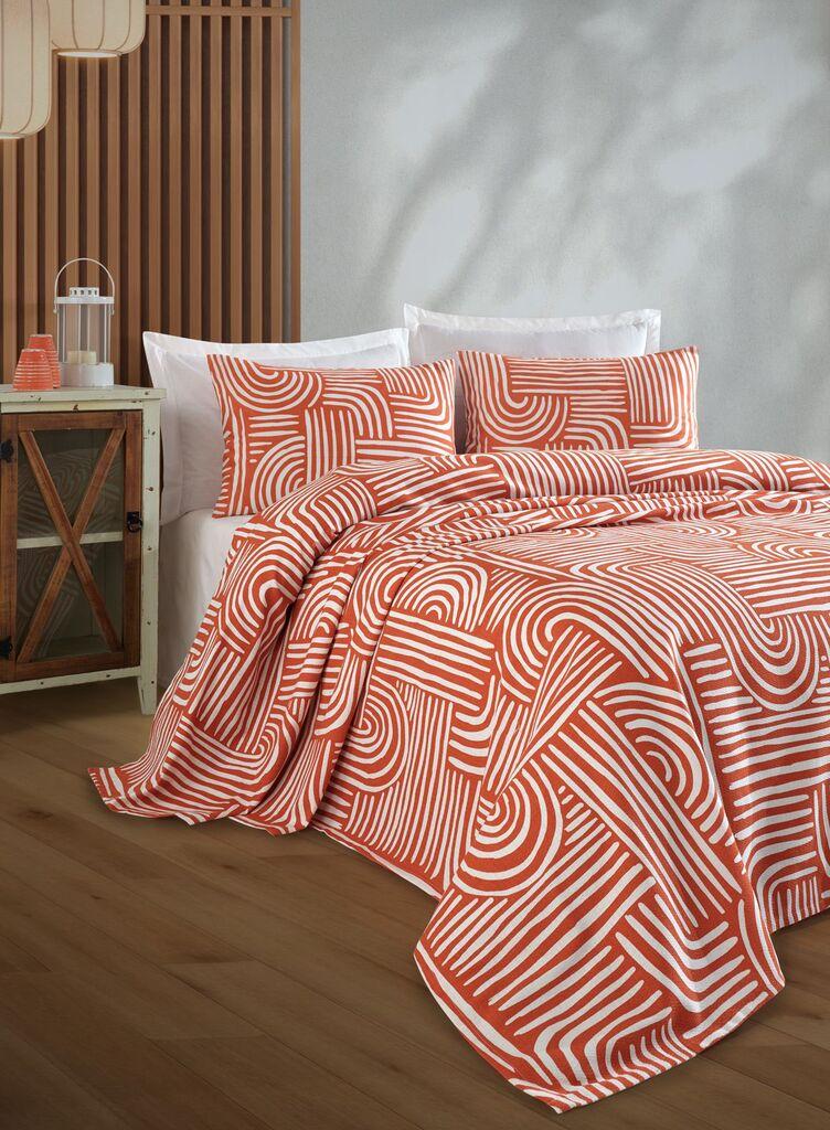 Комплет постелнина L'essentiel Maison Line Art, 160x230 cm, Црвена