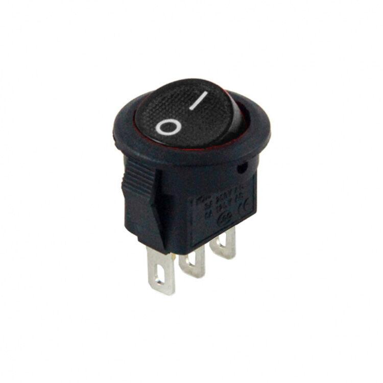 Alfa Electric Прекинувач 0-1, 3A, 2+1 кон. црн, 220V, 134D  PR-82