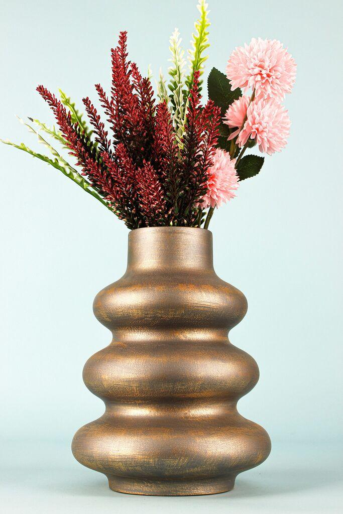 Декоративна вазна Aberto Design BK007, бронзена боја