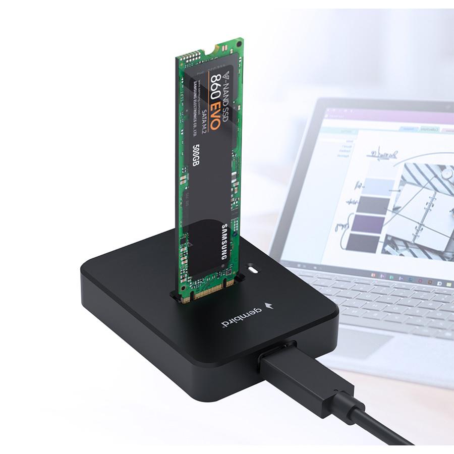 Поставка за докинг станица Gembird за M.2 Sata и NVME SSD диск тип-C, DD-U3M2, црна