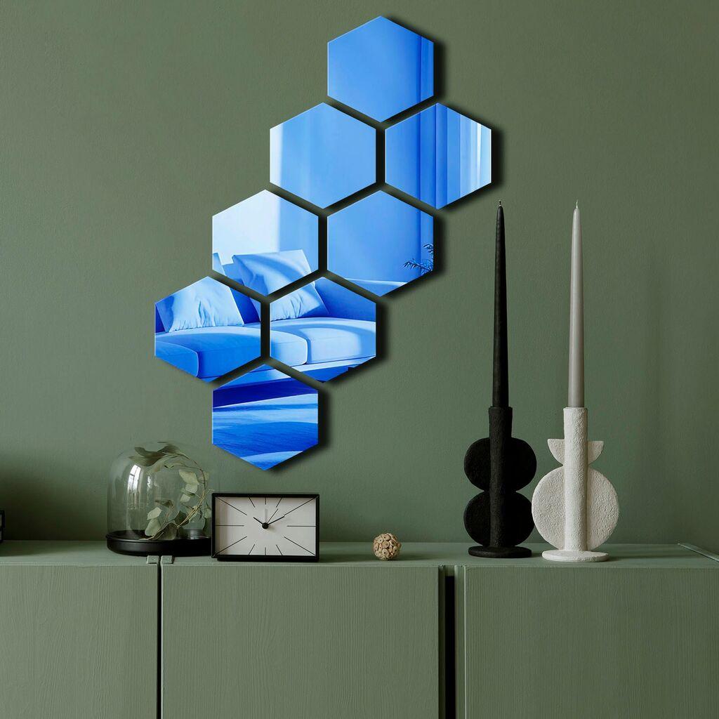 Огледало за dzид Ozgl525, 44x60 см, сино