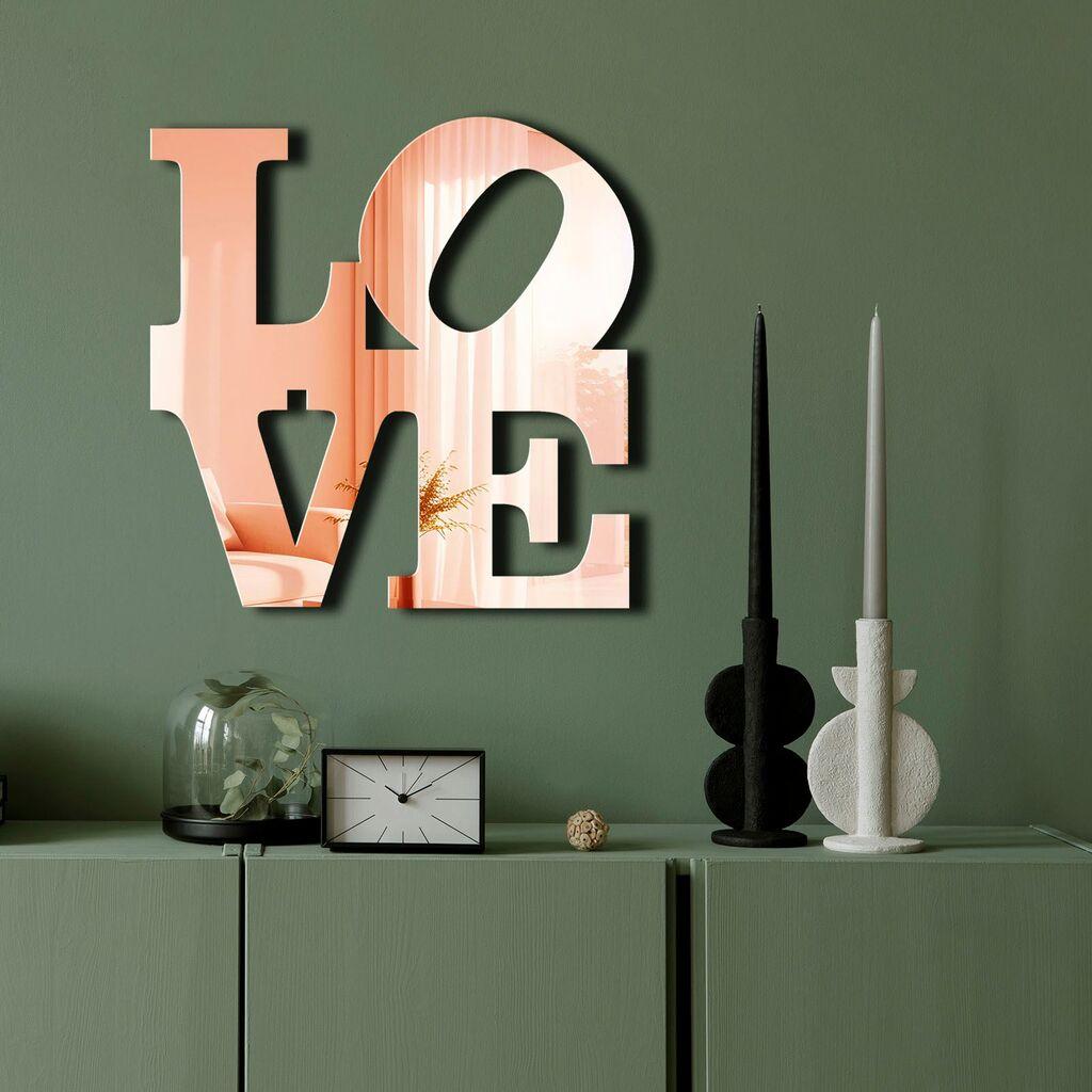 Огледало Wallity Ozgl506, 47x48 см, розово-златно