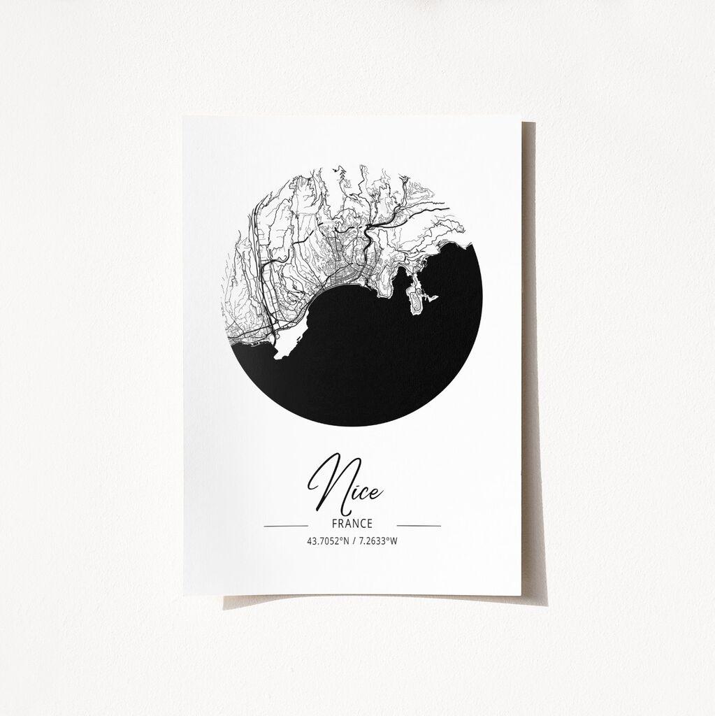 Постер Wallity Франција Ница-2069, 21x29,7 см