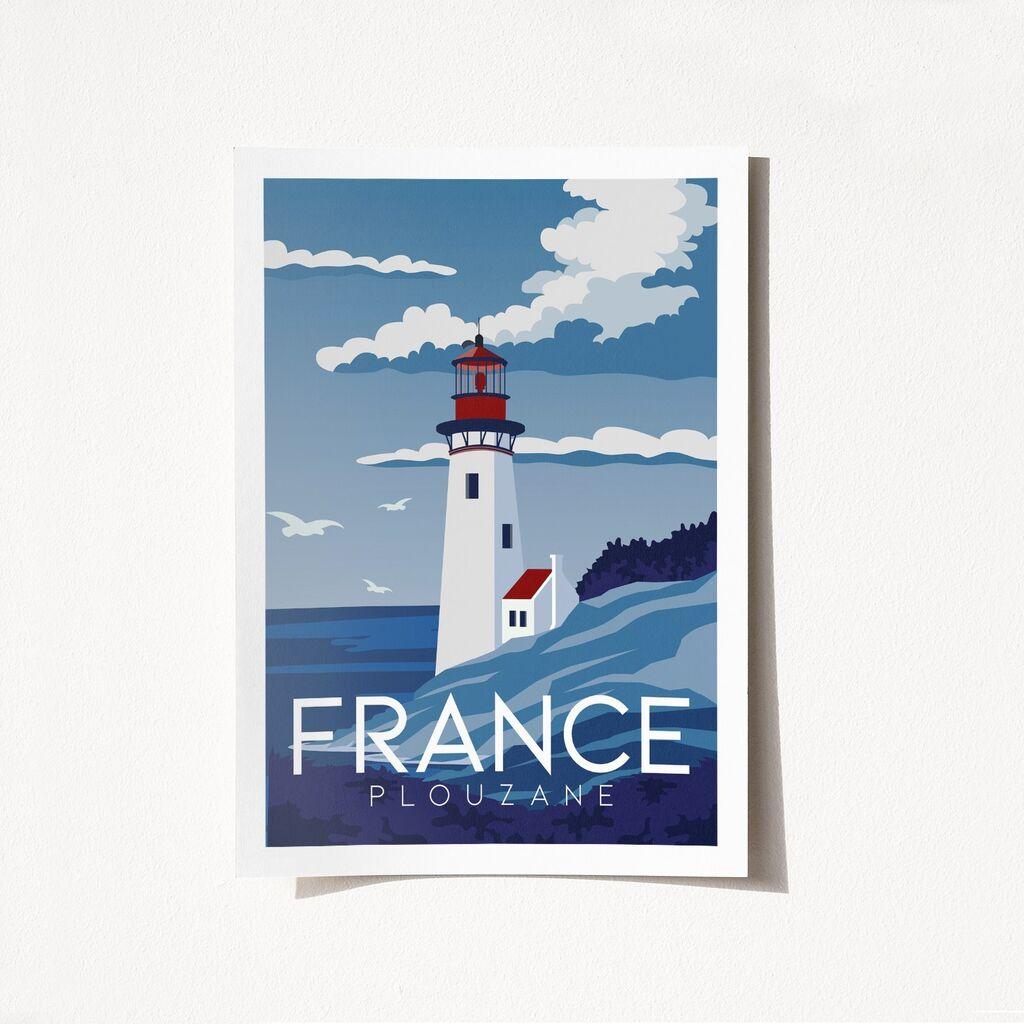 Wallity Poster France Plouzane-1994, 21x29,7 cm