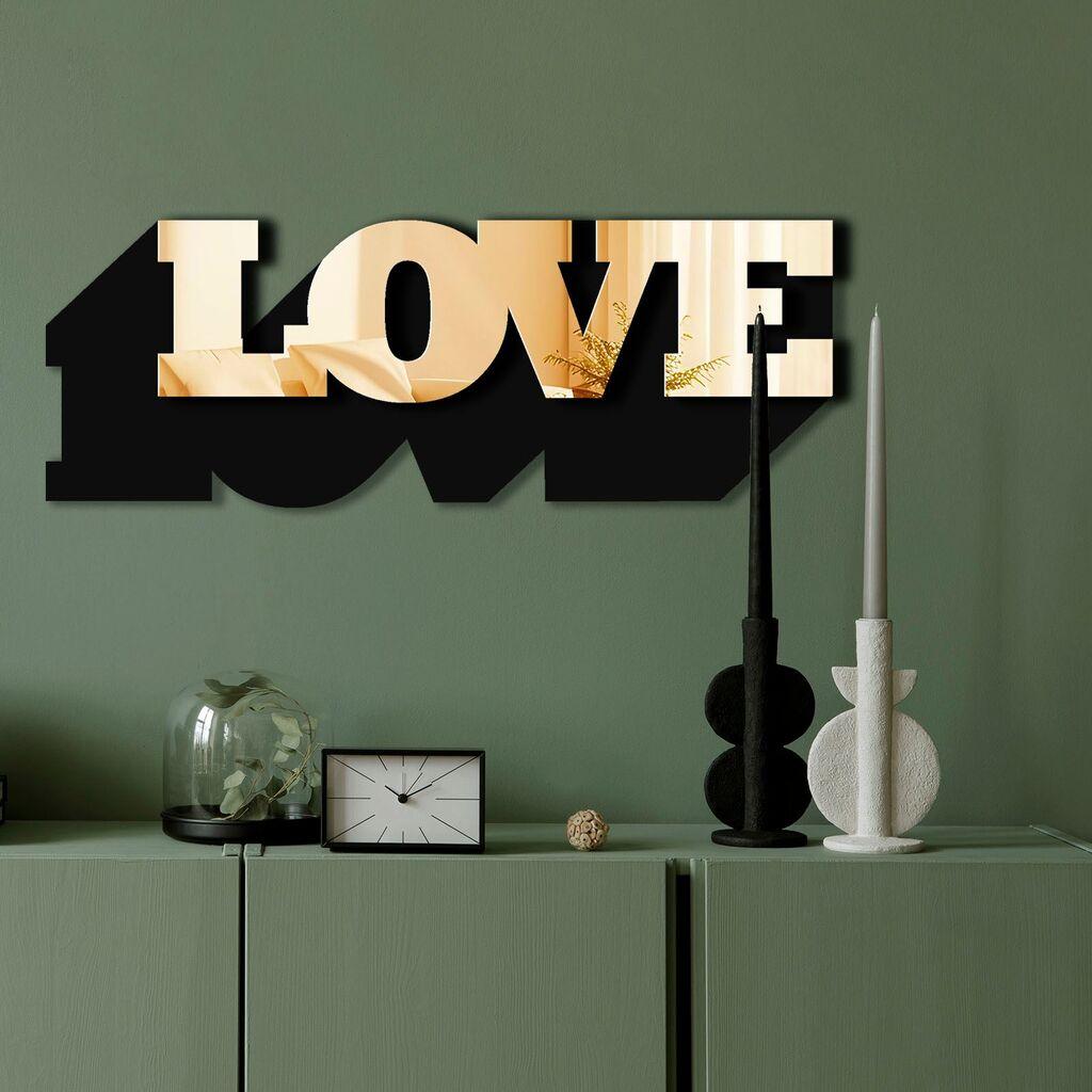 Огледало за dzид Ozgl515, 70x25 см, златна боја