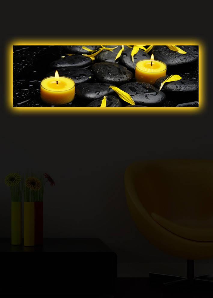 Слика „Волити" на платно со LED осветлување 30x90 см