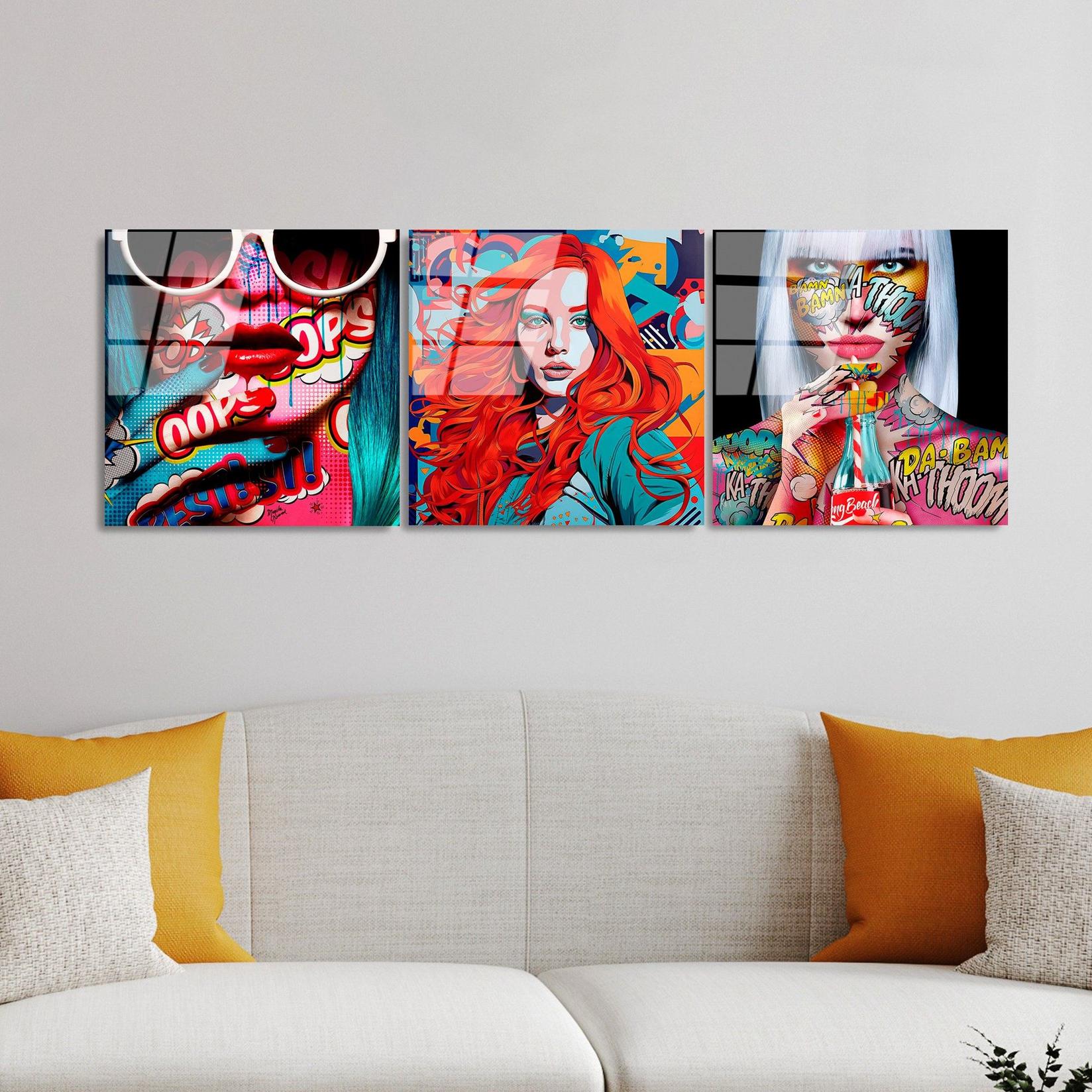 Wallity слика од калено стакло од 3 дела