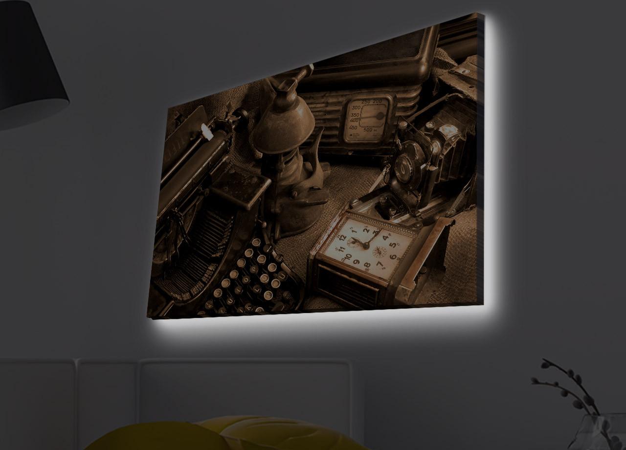 Слика „Волити" на платно со LED осветлување 45x70 см