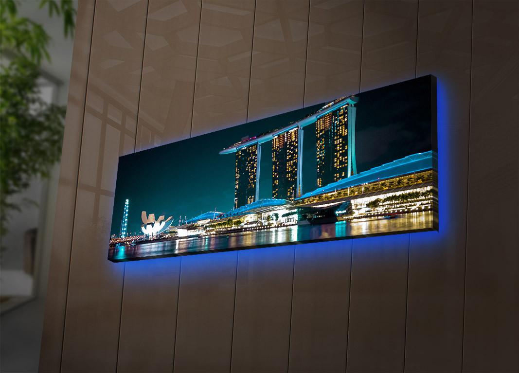 Слика „Волити" на платно со LED осветлување 30x90 см