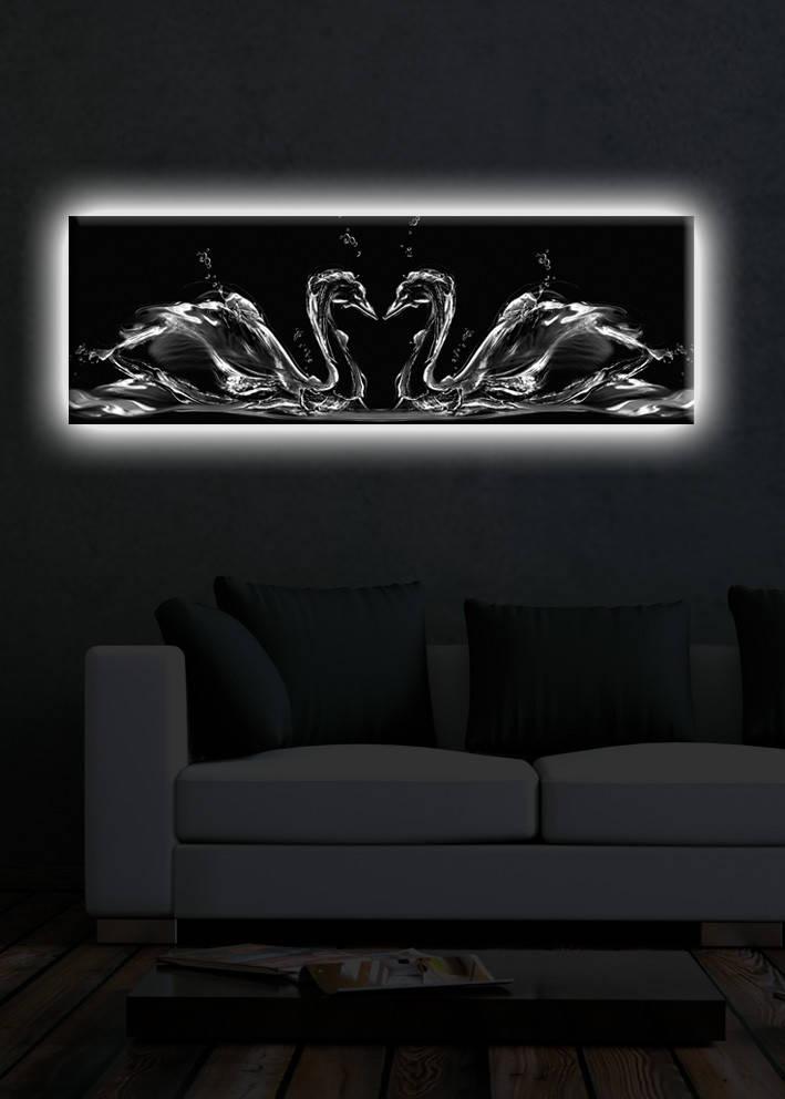 Слика „Волити" на платно со LED осветлување 30x90 см