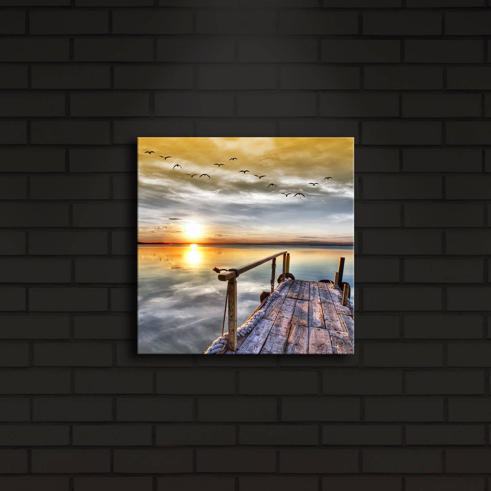 Слика „Волити" на платно со LED осветлување 28x28 см