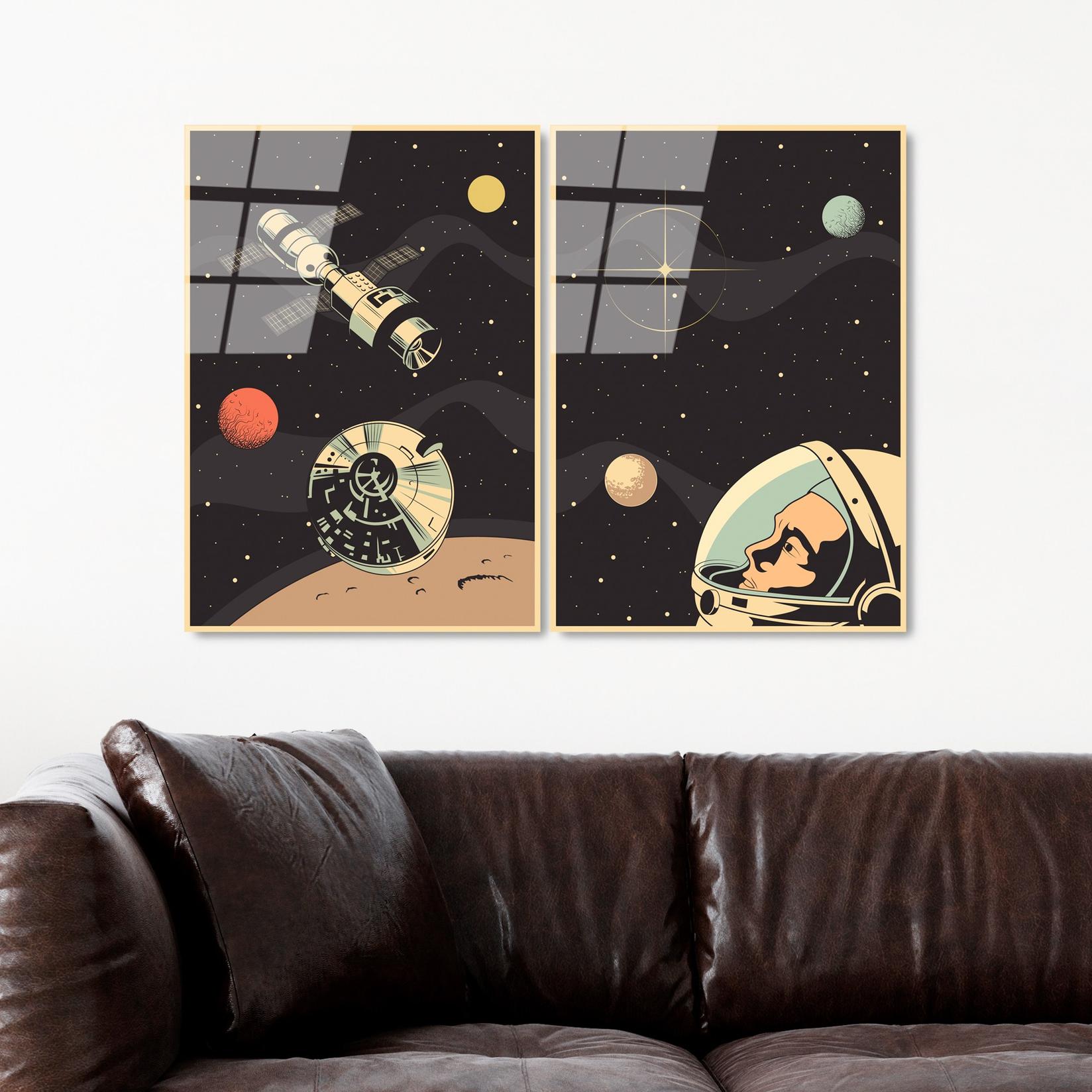 Wallity слика од калено стакло во 2 дела