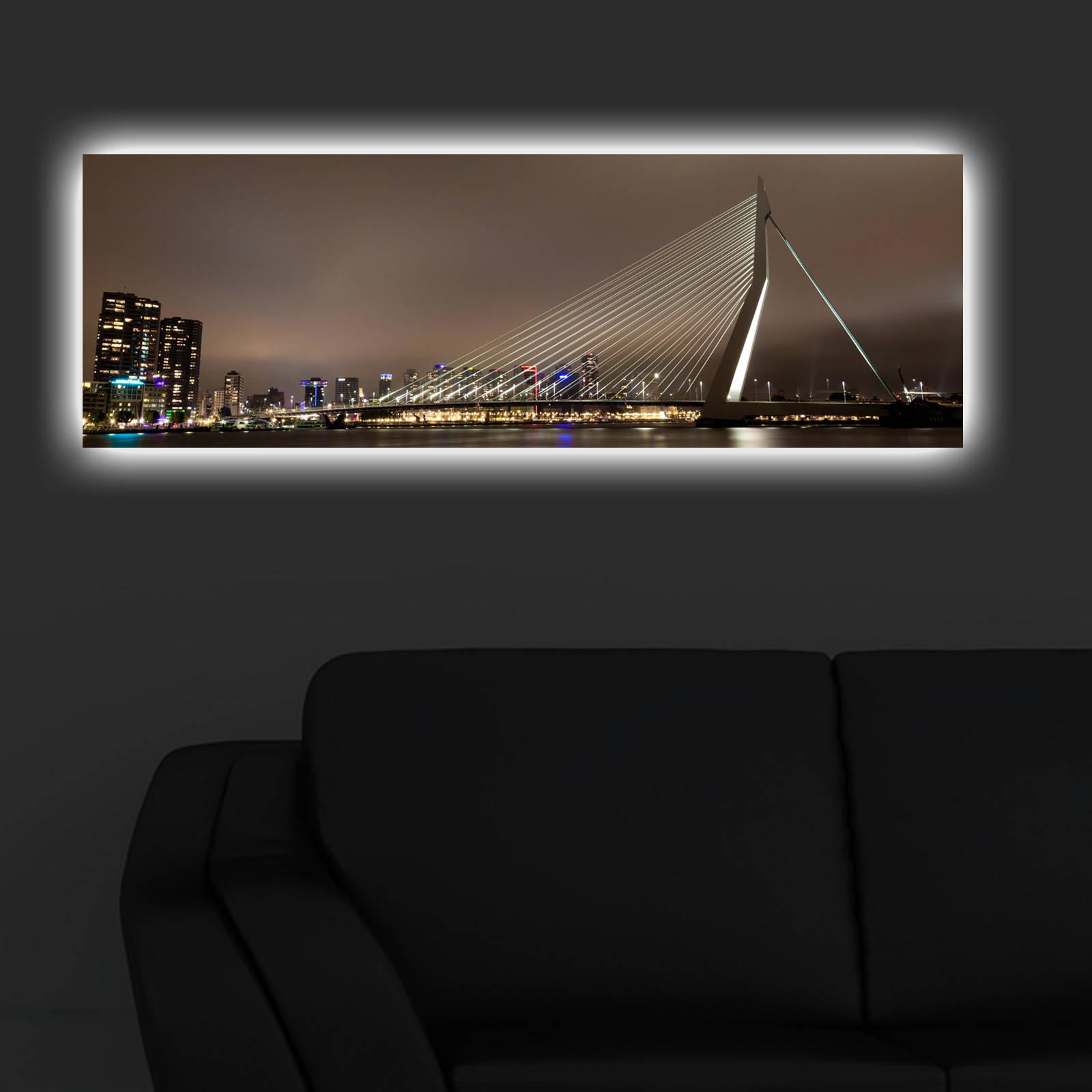 Слика „Волити" на платно со LED осветлување 30x90 см