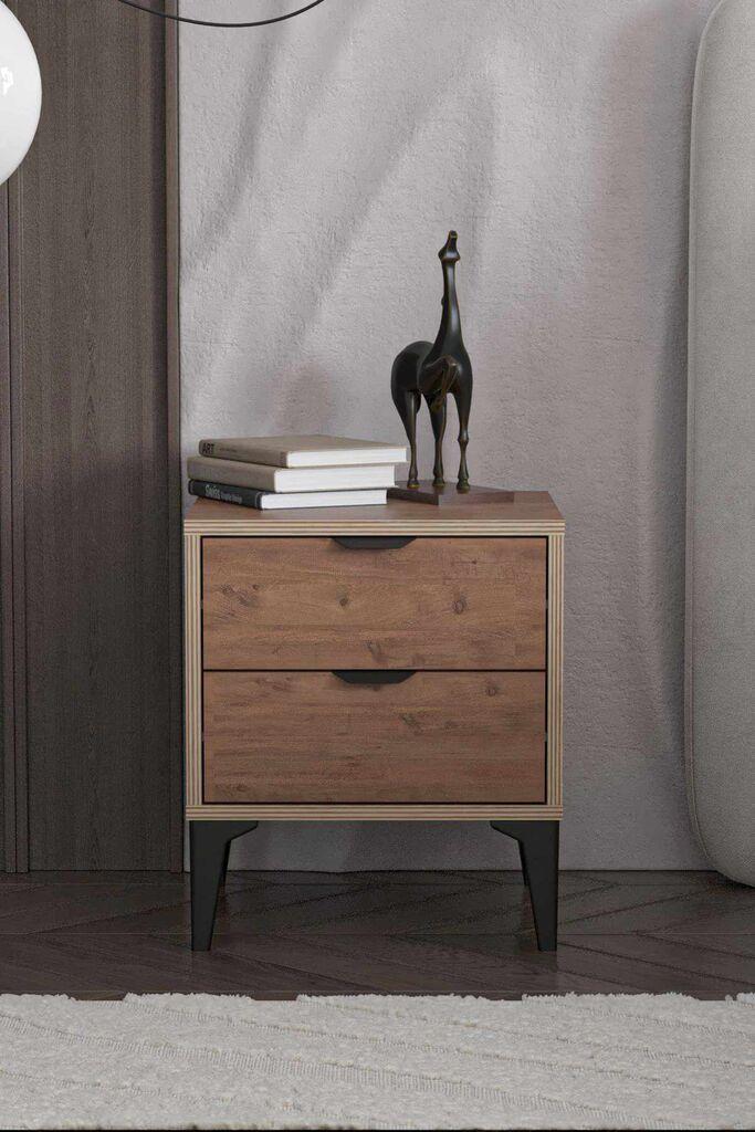 Ноќна масичка Hanah Home Arden, 45 x 52 x 40 см, боја на бор