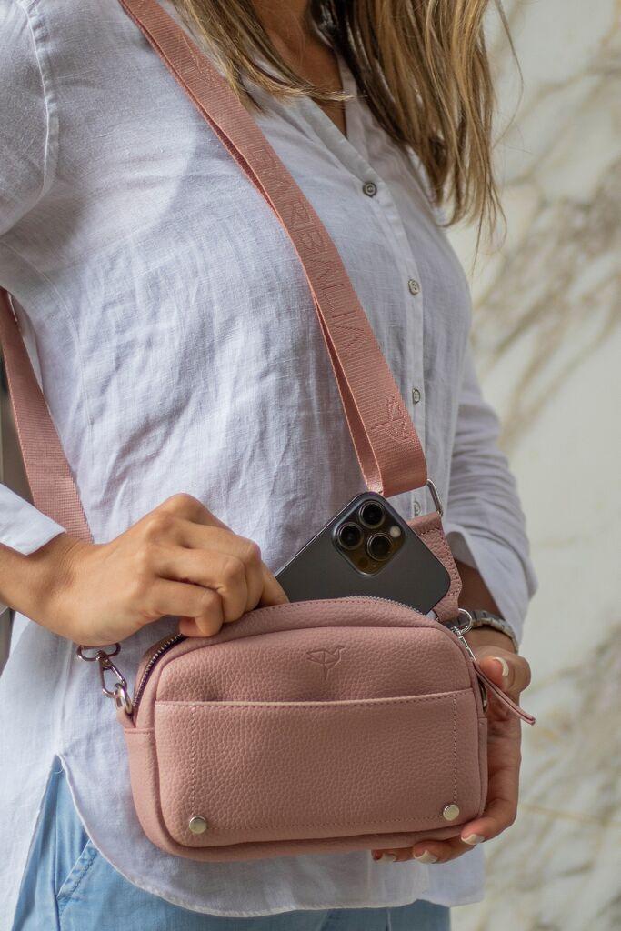 Женска чанта Bemiss West, 21 x 6 x 13 см, розова