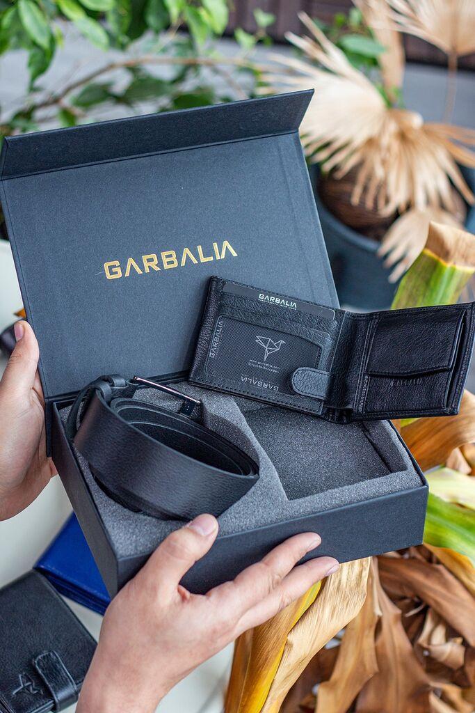 Машки ремен и паричник Garbalia Schalke, црн