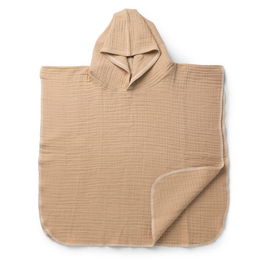 ELO Пончо за плажа муслин крем 0-1 година