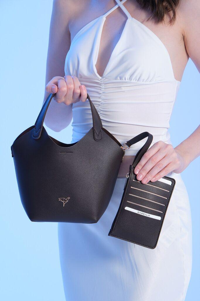 Женска чанта Garbalia Nairobi, 26 x 10 x 24 см, црна