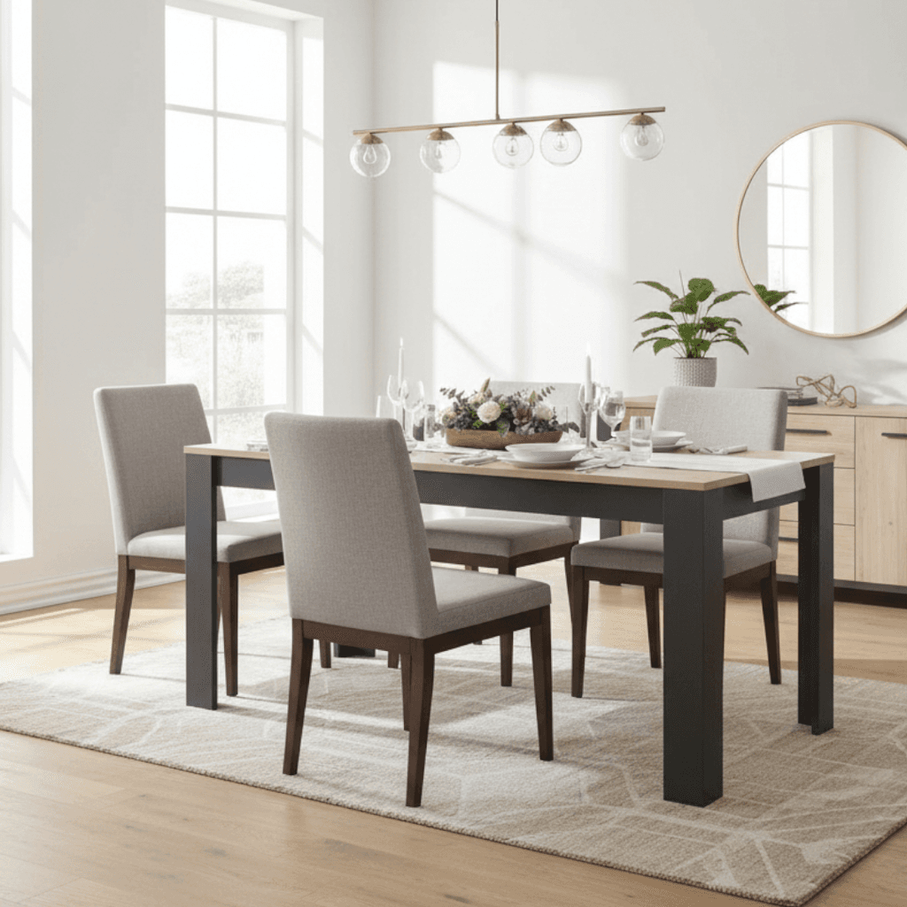 Sitonia Трпезариска маса Дина антрицит - 150 × 70 × 76 см