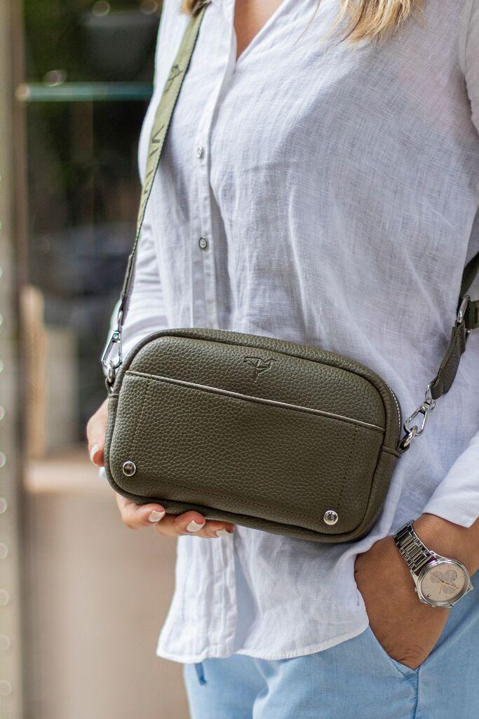 Женска чанта Bemiss West, 21 x 6 x 13 см, беж