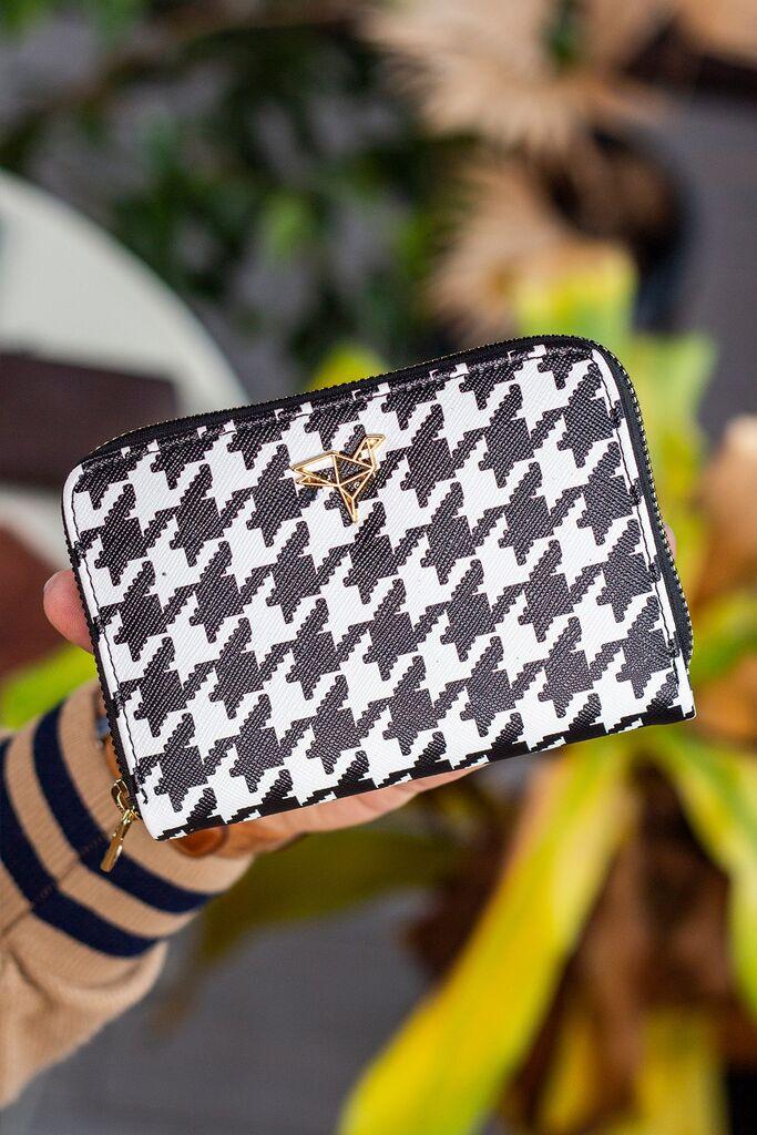 Женски паричник Garbalia Lopez, црно-бел