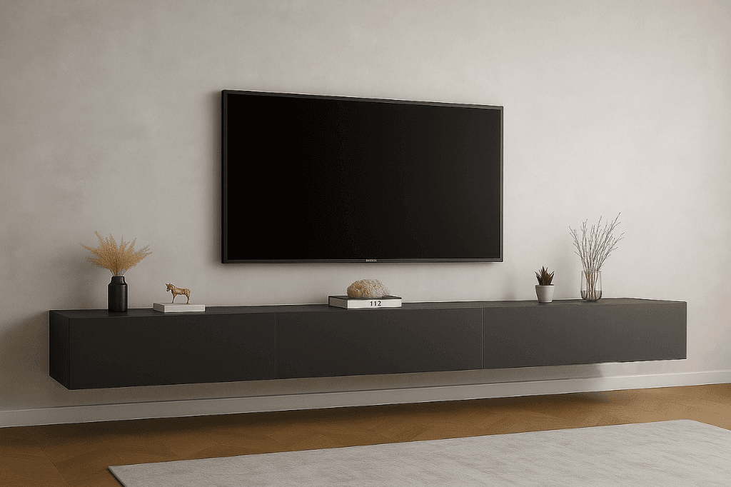 Sitonia ТВ Комода за на dzид Новара - 200 × 30 × 30 см