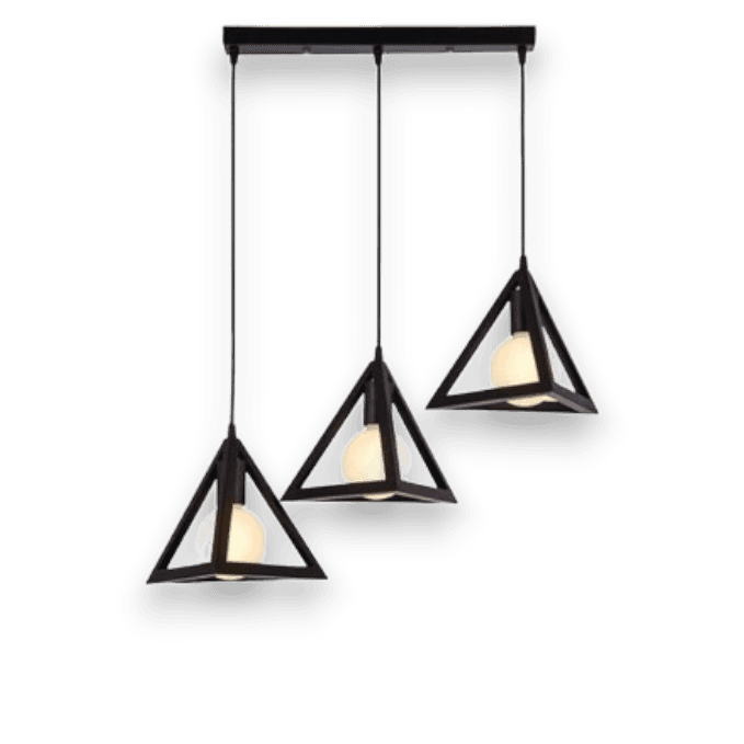 Samantha Црн Висечки Линиски Лустер 3*Е27