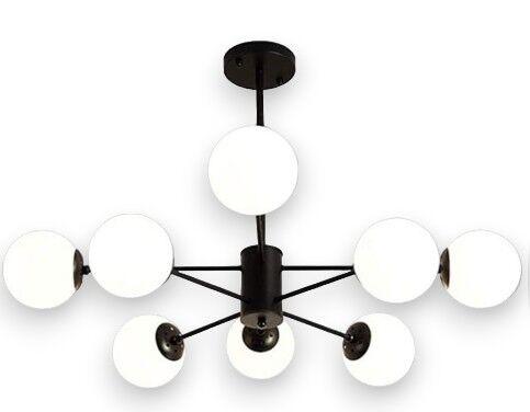 Melissa Црн Висечки Лустер Milky 8*Е27