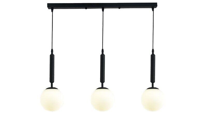 Nadia Црн Висечки Лустер Milky 3*Е27