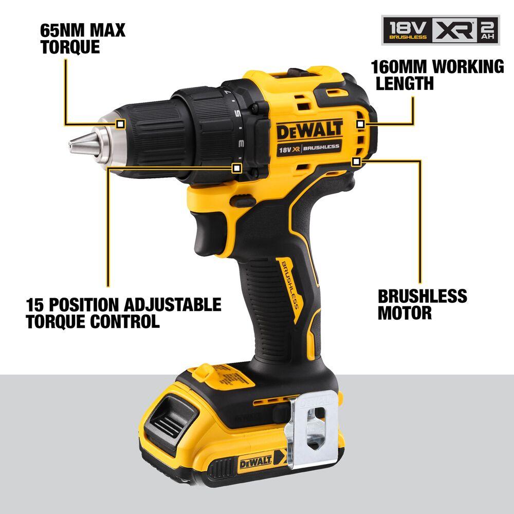 Dewalt 18V Дупчалка/одвртувач 2x2Ah Brushless TSTAK