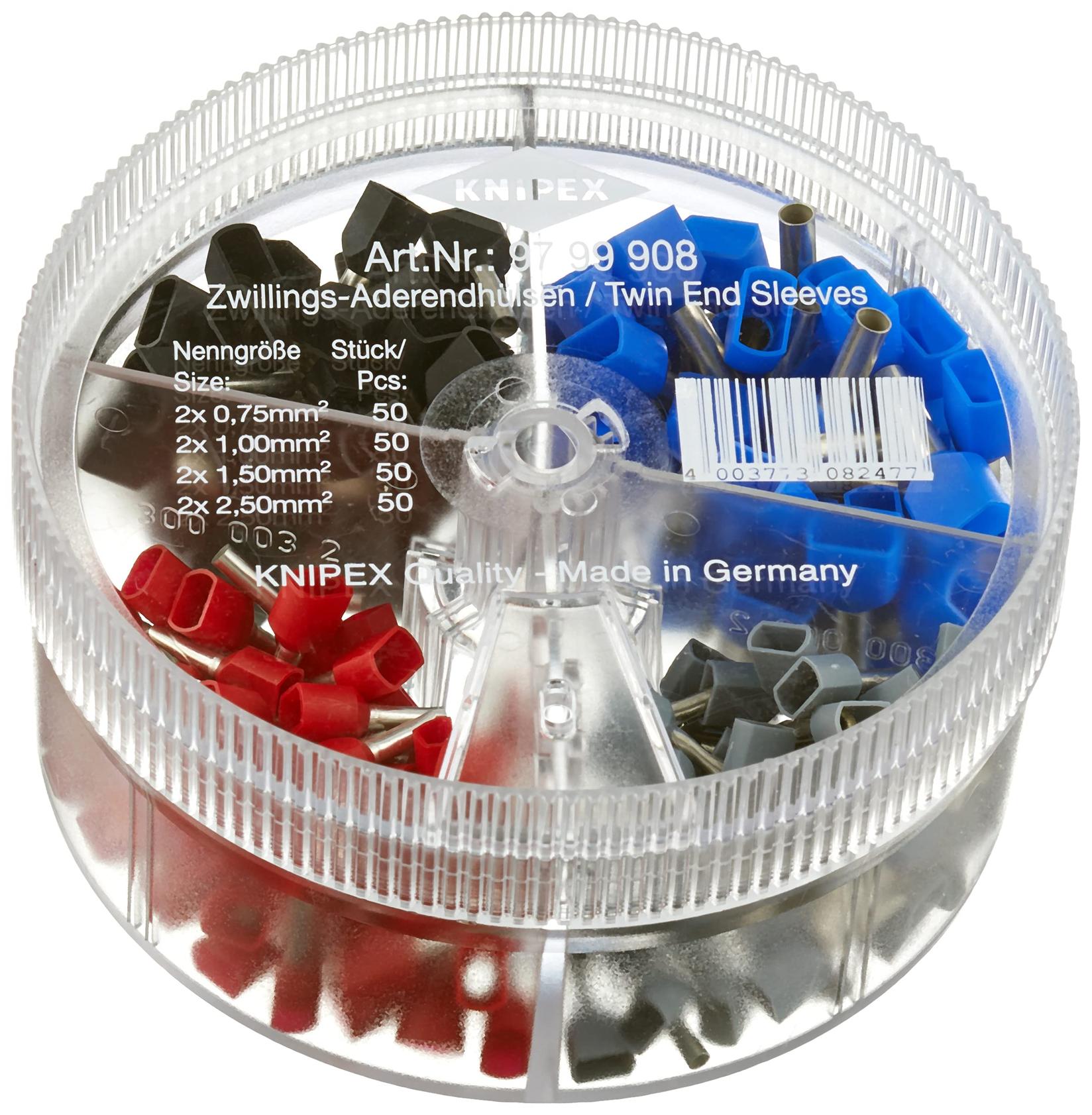 Knipex КНП Комплет изолирани кабел папучи 2x0,75/2x1,0/2x1,5/2x2,5mm?