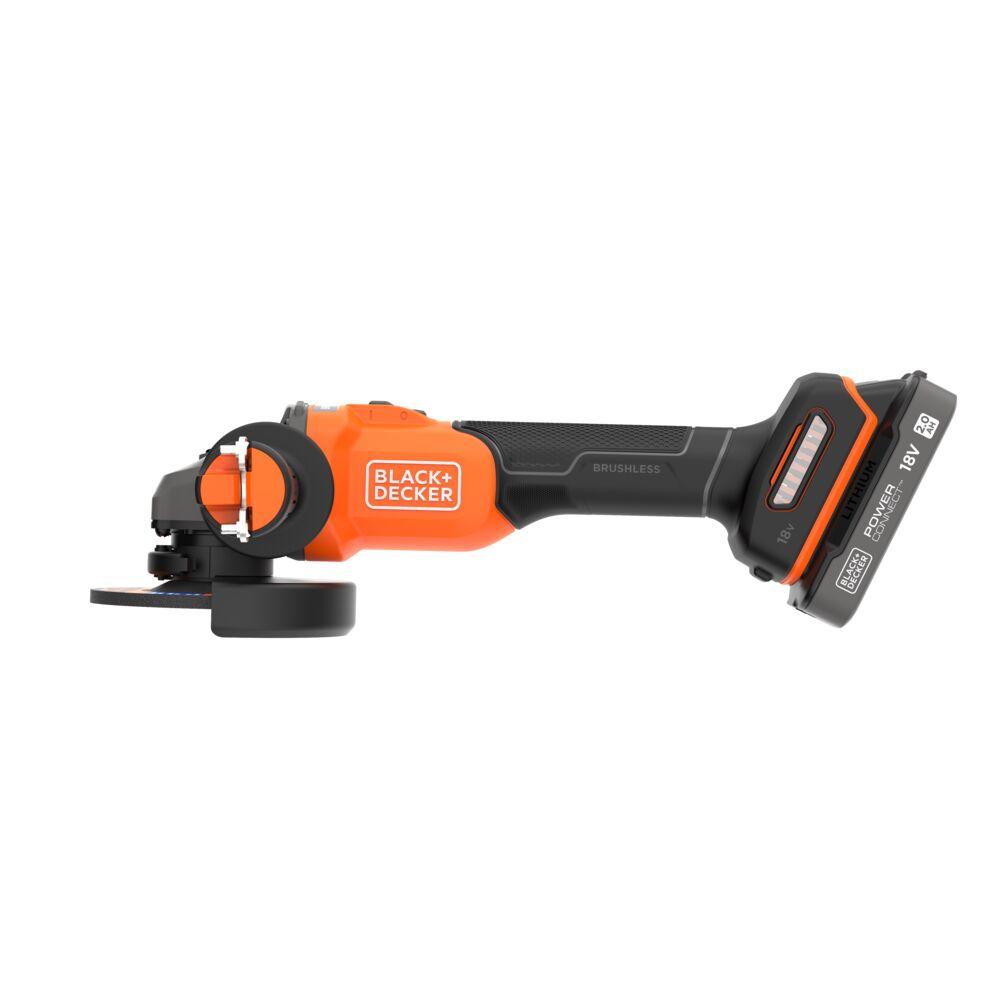 Black+Decker 18V Аголна брусилка 115mm 2x2Ah Brushless, во торба