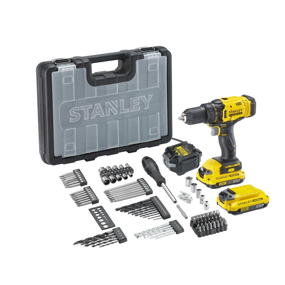 Stanley Fatmax 18V Дупчалка/одвртувач 2x2Ah V20 100 пар. прибор
