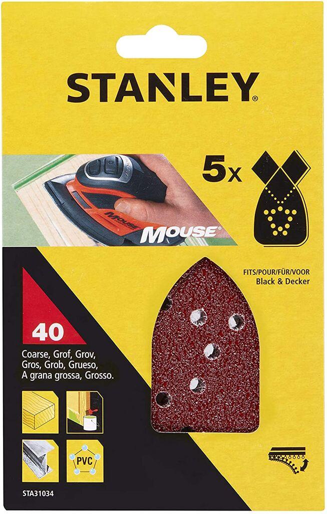 Stanley Брусна хартија 40g, триаголна универзална, 5 парчиња STANLEY STA31034-XJ