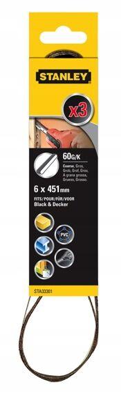 Stanley Брусна трака тесна 6×451мм, 60гр, 3 парчиња STANLEY STA33301-XJ