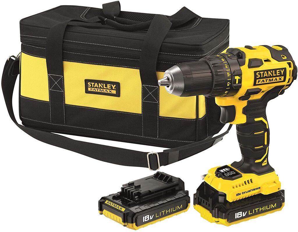 Stanley Аку. вибрациона дупчалка/одвртувач 18V 2Ah, торба, Brushless SFM FMC478D2BC-LJNj